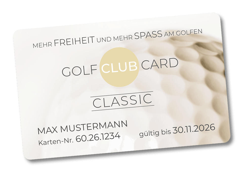 GOLF CLUB CARD Classic aus dem Golfclub Partneprogramm